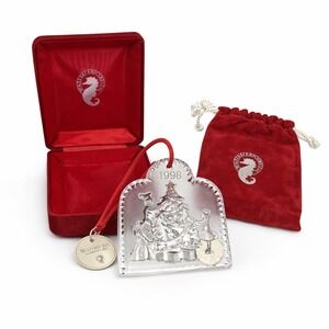 Waterford‎ Crystal 1998 Joys of Winter Trimming the Tree Ornament 1st Edition